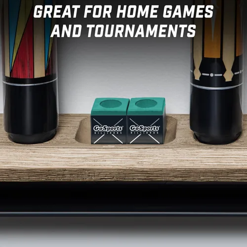 Miniatura 4 de GoSports Premium Tiza para Billar en Cubo, 12 Unidades - Negro, Azul, Rojo o Verde - Tiza para Tacos de Billar