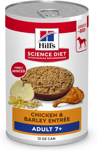 Miniatura 17 de Hill's Science Diet Adult 7+ - Alimento húmedo para perros, pavo y cebada, latas de 13 onzas, paquete de 12