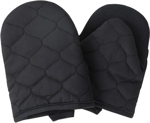 Miniatura 8 de Glynniss Mini guantes de horno resistentes al calor, 2 guantes cortos de silicona para horno, superficies de agarre antideslizantes, guantes