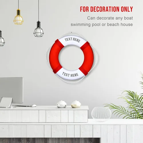Miniatura 6 de Anillo de preservador de vida personalizado, decoración de casa con nombre personalizado, Plástico