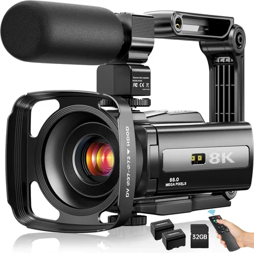 Cámara de video 8K 88MP UHD WiFi Vlogging Cámaras para YouTube 18X zoom digital IR visión nocturna 3.0 pulgadas videocámara pantalla táctil con