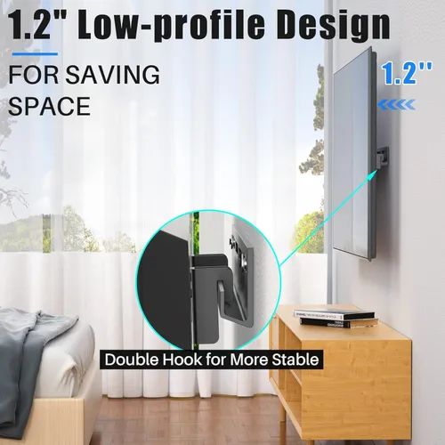 Miniatura 3 de Soporte de pared de TV sin tachuelas para paneles de yeso, soporte de pared para TV de 12 a 55 pulgadas, soporte de TV resistente con carga de hasta