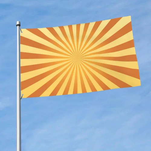 Miniatura 2 de Banderas para exteriores, retro de los años 60, bandera de jardín de verano de doble cara, banderas de patio de 3 x 5 pies, decoración de jardín