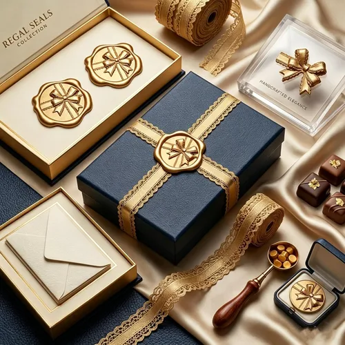 Miniatura 5 de SWANGSA 50 Pcs 3D Bow Wax Seal Stickers, Antique Gold Self Adhesive Wax Seal Stickers for Wedding Party Invitations, Envelopes, Greeting Cards, Gift