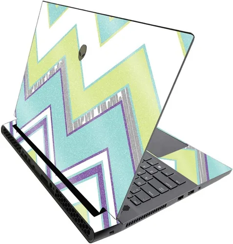Miniatura 706 de MightySkins - Skin brillante con purpurina para Alienware M17 R3 (2020) y M17 R4 (2021) - Diversión de los años 90 Acabado duradero con purpurina