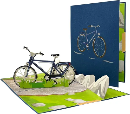 Miniatura 2 de 3D Pop Up Tarjeta de Felicitación Vehículos Tema (bicicleta)