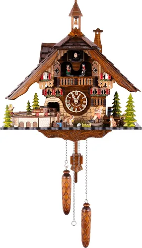 Miniatura 2 de Cuckoo Palace Reloj Cuco Deer Park Mill Station Chalet-Style 13.0 in Cuarzo Movimiento