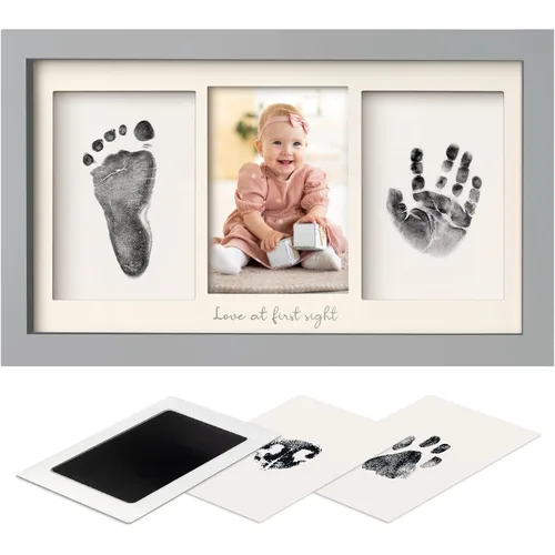 Miniatura 12 de Kit de huellas de manos y pies sin tinta, para niño, niña, recién nacido, recuerdo - Almohadilla de tinta sin desorden para huella de mano de bebé