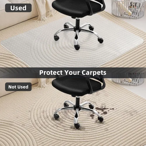 Miniatura 4 de Tapete para silla de oficina para suelo de alfombra, tapete resistente para silla de escritorio para suelos alfombrados de pelo bajo/sin pelo