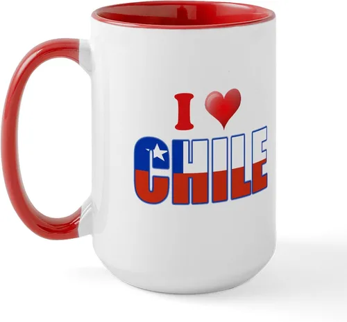 Miniatura 8 de CafePress Taza de café de cerámica extra grande de 15 oz (15.0 fl oz) con bandera de Chile
