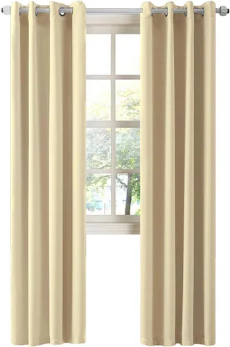 Miniatura 121 de LA PALMA Cortinas opacas con aislamiento térmico y ojales, para sala de estar, dormitorio, paquete de 2 paneles
