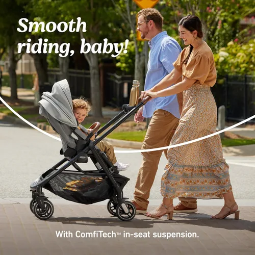 Miniatura 6 de Graco Premier Modes Merge - Carriola con ruedas EZ Spin para rotación de 360 grados, 3 modos: portabebés de asiento de automóvil, capazo portabebés