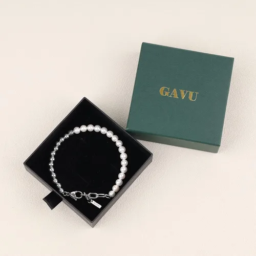 Miniatura 7 de GAVU Pulsera de perlas de concha de flor de lis para hombre