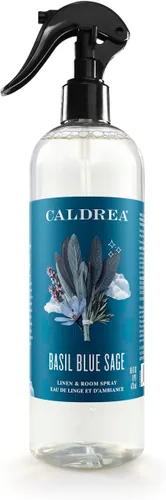 Caldrea Ambientador de aire de rociado de lino y salón, hecho con aceites esenciales, ingredientes derivados de plantas y otros pensativos elegidos,