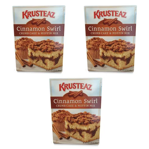 Miniatura 12 de Krusteaz Paquete Variado, Mezcla de Muffin con Remolino de Canela y Migas (21 oz), Mezcla de Muffin de Arándano Rojo y Naranja (18.6 oz), Mezcla