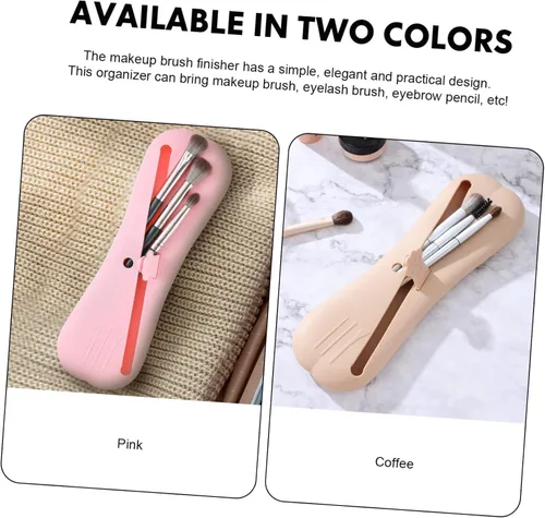 Miniatura 3 de 2pcs Makeup Brush Holders Portable Travel Makeup Brush Bags Compact Organizers for Eyeshadow Elegant Design Unique Texture