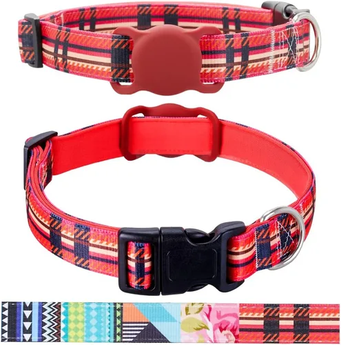 Miniatura 9 de Collar de perro para perros pequeños, medianos y grandes, collar acolchado de neopreno suave para mascotas, collar de poliéster para cachorros