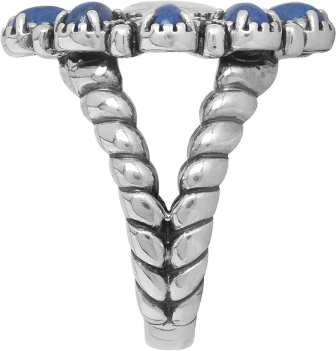 Miniatura 4 de American West - Anillo de plata de ley para mujer, diseño de lapislázuli, tallas 5 a 10, Metal, lapislázuli
