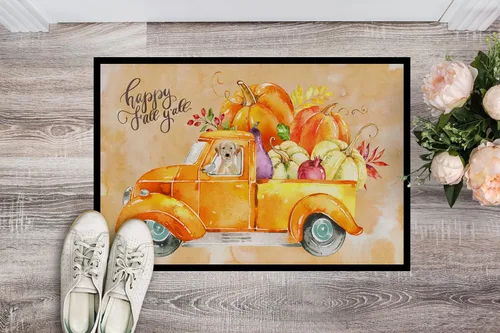 Miniatura 2 de Caroline's Treasures CK2651JMAT - Tapete de cosecha de otoño, color amarillo, 24 x 36 pulgadas, tapete para puerta delantera, para interiores