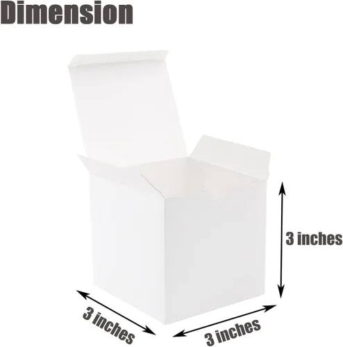 Miniatura 2 de Frantis Paquete de 24 cajas de regalo pequeñas de 3 x 3 x 3 pulgadas con tapas para cajas de regalo de fiesta, cajas de adorno, cajas de regalo