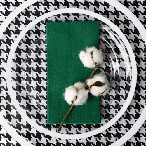 Miniatura 2 de Servilletas de cena de tela verde – 1/6 pliegue de 12 x 16 pulgadas, toalla desechable de un solo uso con sensación de lino, absorbente, suave