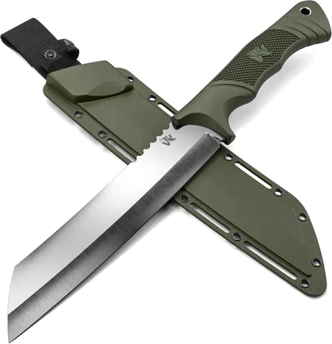 Miniatura 8 de ODENWOLF W Machete – Machete de supervivencia de espiga completa con funda – Cuchillo machete fuerte de acero D2 para cortar árboles, para trabajo