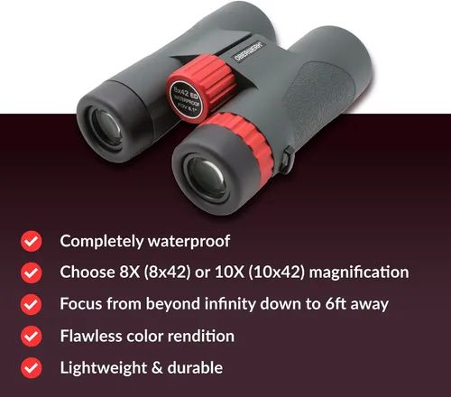Miniatura 4 de Oberwerk Binoculares Sport ED 8x42 – Prismáticos profesionales para adultos/senderismo y exteriores/observación de aves de nivel avanzado/armadura