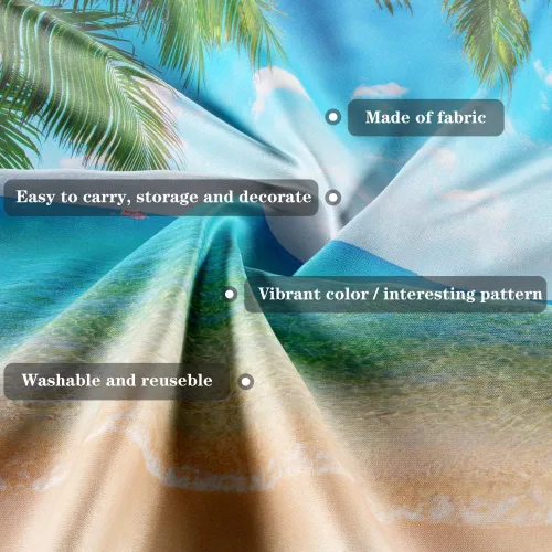 Miniatura 4 de Fondo de playa y océano, fondo tropical hawaiano, fotografía de verano, fotografía de Luau, decoraciones de fiesta temática de Ladvis 82.7 x 59