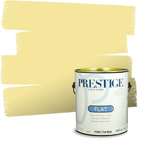 Miniatura 121 de PRESTIGE Pinturas Pintura Exterior e Imprimación En Uno, 1 Galón, Satinado, Pareja Comparable de Benjamin Moore* Amarillo* 320BM-PCM