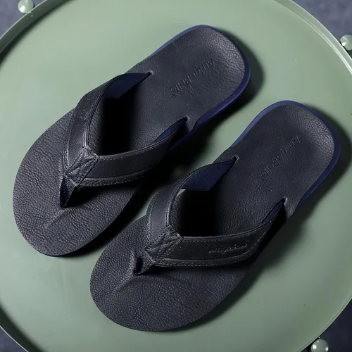 Miniatura 6 de AX BOXING - Chancletas de cuero para hombre, sandalias tipo pata de gallo, casuales y cómodas