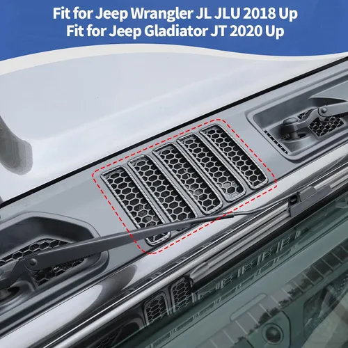 Miniatura 4 de RT-TCZ para Rejilla de Capó de Capó de Jeep JL para Jeep Wrangler JL JLU 2018-Actual para Gladiator JT 2020-Actual Accesorios Exteriores de Fibra
