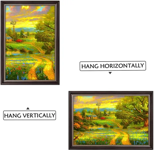 Miniatura 6 de Marco de fotos de 12 x 18 pulgadas sin paspartú para fotos e impresiones de 12 x 18 pulgadas, pantalla de pared de vidrio real de alta definición
