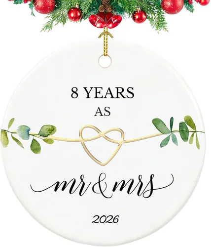 Miniatura 27 de Adorno de 50 aniversario, regalos para aniversario de boda de 50 años, regalos de boda 50 para padres, parejas, 2.9 pulgadas, cerámica de 50 años