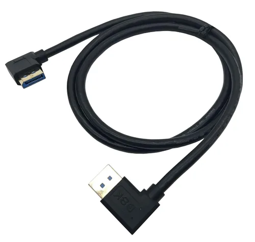 Miniatura 3 de Cable DisplayPort macho a macho en ángulo recto de 3.3 pies 8K@60Hz, soporta 8K/60Hz, 4K/144Hz, 2K/165Hz, transferencia de datos de 32.4Gbps