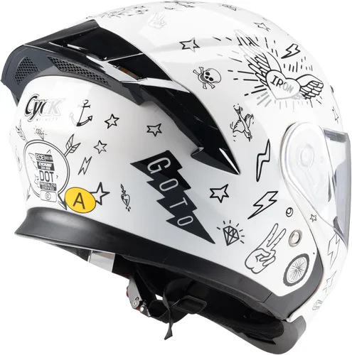 Miniatura 3 de Casco integral para hombres y mujeres adultos con protector solar ahumado Un pequeño pirata