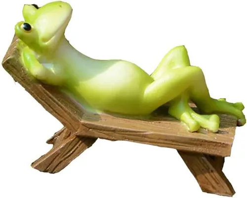 Miniatura 7 de Estatuas de rana miniatura de jardín - Que tengas un buen día Smile Everyday Flower Frog