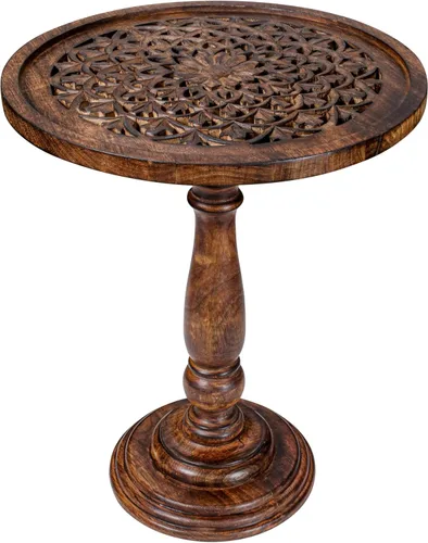Mesa de café de madera, mesa auxiliar con pilar individual, mesa pequeña, mesita de noche, mesa lateral, mesa de cabecera, mesa lateral de sala de