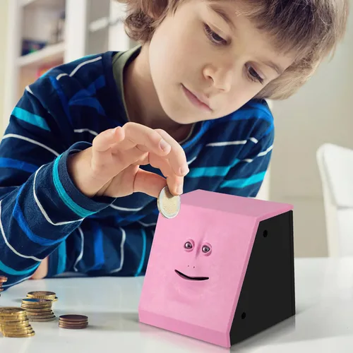 Miniatura 5 de Banco de ahorro para comer monedas, con pilas, caja de ahorro de dinero para niños de 3 años en adelante, para niños, niñas, adultos, Navidad