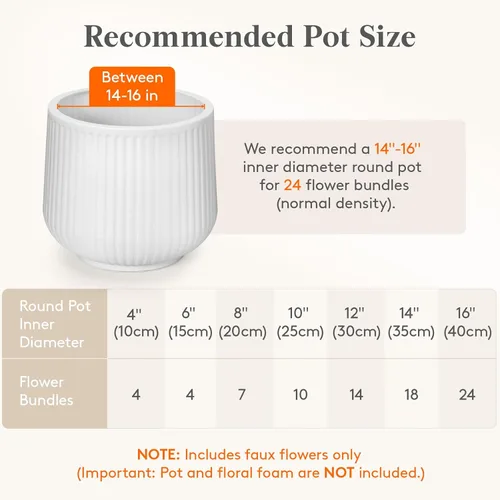 Miniatura 7 de Lifewit Flores artificiales para interiores y exteriores, 24 paquetes de flores falsas de plástico con hojas de eucalipto para decoración del jardín