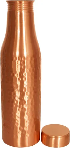 Miniatura 9 de Botella de agua de cobre de 34 onzas, botella de agua grande de cobre para beber, recipiente multicolor ayurvédico 100% puro para botella de tapa a