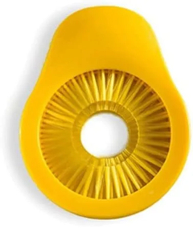 Removedor de seda de maíz Limpiador de cepillo de limpieza de maíz Desilker de maíz de doble fila (amarillo)