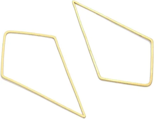 Miniatura 9 de Adabele - Conector de aro hexagonal de latón crudo de 0.78 pulgadas (0.787 in), con parte trasera abierta, bisel sin recubrimiento