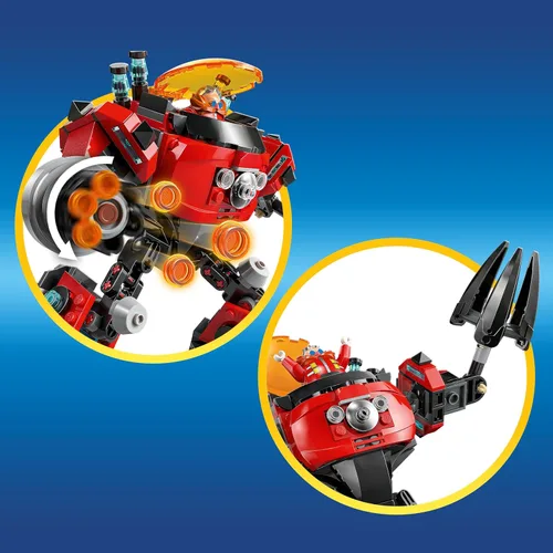 Miniatura 3 de LEGO Sonic The Hedgehog Knuckles vs. Dr. Eggman Egg Crusher Mech Juego de Construcción de Juego de Simulación con 2 Minifiguras para Niños, Edades