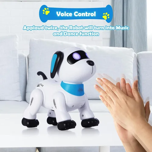 Miniatura 5 de yiman Perro Robot de Juguete con Control Remoto – Perro Robot Inteligente Programable para Niños de 3+, Juguete de Mascota Electrónico con Baile