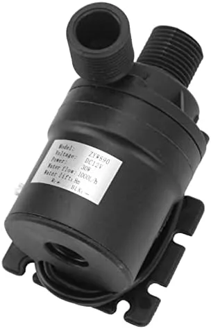 Miniatura 6 de DC12V Mini sin escobillas, bomba de circulación de agua de 12 voltios 30 W 26.2 ft de altura sumergible para estanque acuario peces fuente solar