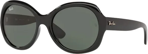 Ray-Ban Gafas de sol para mujer, montura negra, lentes clásicas G-15 verdes, 2.244 in