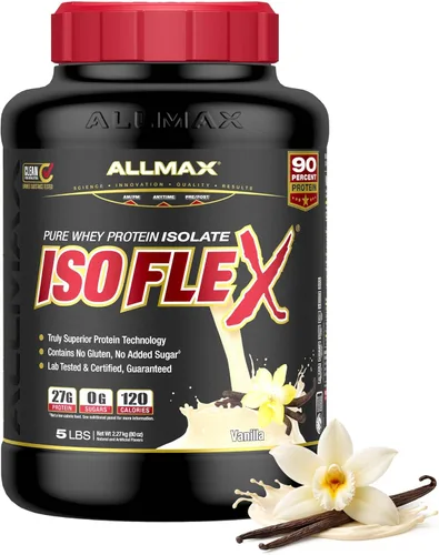 Miniatura 19 de ALLMAX Nutrition - ISOFLEX Polvo de Proteína de Suero, Proteína de Suero Aislada, 27g de Proteína, Pastel de Cumpleaños, 2 lb