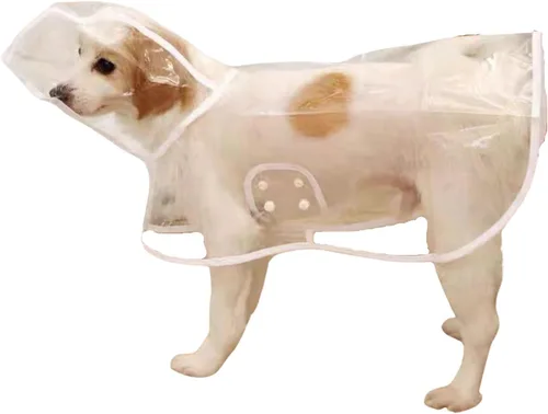 Miniatura 8 de Impermeable para mascotas, impermeable para perros pequeños, abrigo impermeable para cachorros, ropa impermeable transparente para perros pequeños