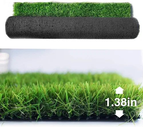 Miniatura 2 de Petgrow Alfombra de Césped Artificial Sintético, Césped de 5 x 100 pies, 1.38" de Grosor, Alfombra de Césped Falso para Interior/Exterior, Césped