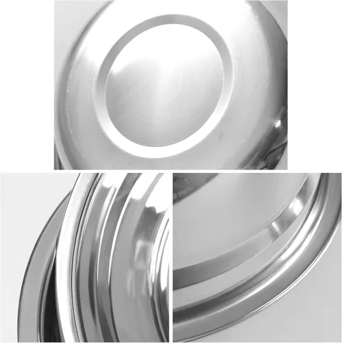 Miniatura 4 de 4 paquetes de cuencos de acero inoxidable para mezclar, cuencos para servir, 8.66 pulgadas